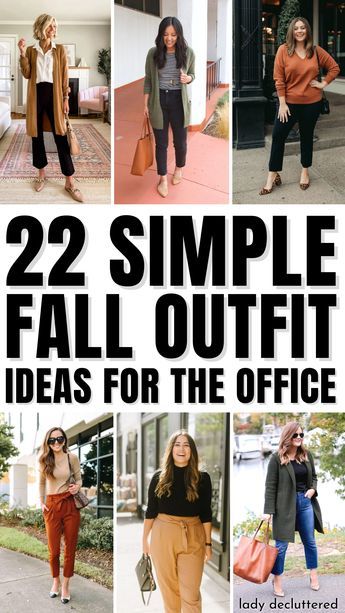 Monday Fall Outfits For Work, Put Together Work Outfits, Simple Fall Outfits For Work, Outfit Ideas For The Office, Autumn Attire For Women, Work Lunch Outfit Fall, Fall Weather Outfits Work, Easy Fall Outfits For Work, Cold Fall Outfits Work