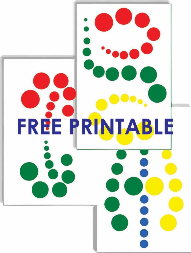 three different colored circles with the words free printable