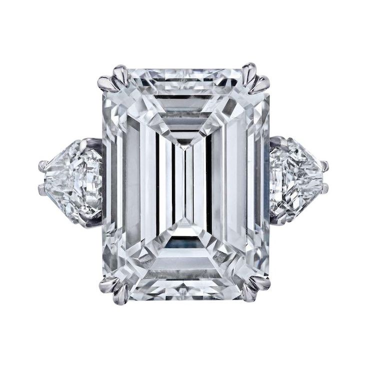 Wow! The Ultimate Emerald Cut Diamond Ring. GIA Certified as J color VS clarity. Set with shield cut side stones Dig Jewelry, Stunning Aesthetic, European Cut Diamond Ring, Jewelry 2023, Classic Engagement Ring Solitaire, Timeless Engagement Ring, Emerald Cut Diamond Engagement Ring, Emerald Cut Diamond Engagement, Contemporary Engagement Rings