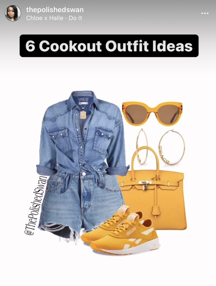 Picnic Outfit Black Women Casual, Summer Cookout Outfit, Cookout Outfits Black Women, Cookout Outfits, Homecoming Fits, Cookout Outfit, Outfits Black Women, Seasonal Outfits, Fashion 2025