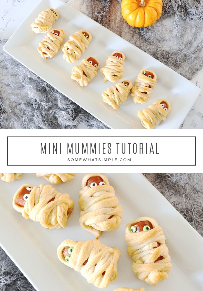 mini muffins with eyes and noses on them are sitting on a white plate