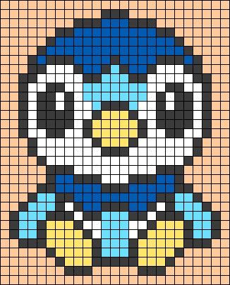 an image of a cross stitch pattern that looks like sonic the hedgehog from mario kart