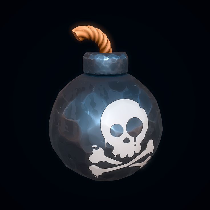 a glass ornament with a skull and bones on it