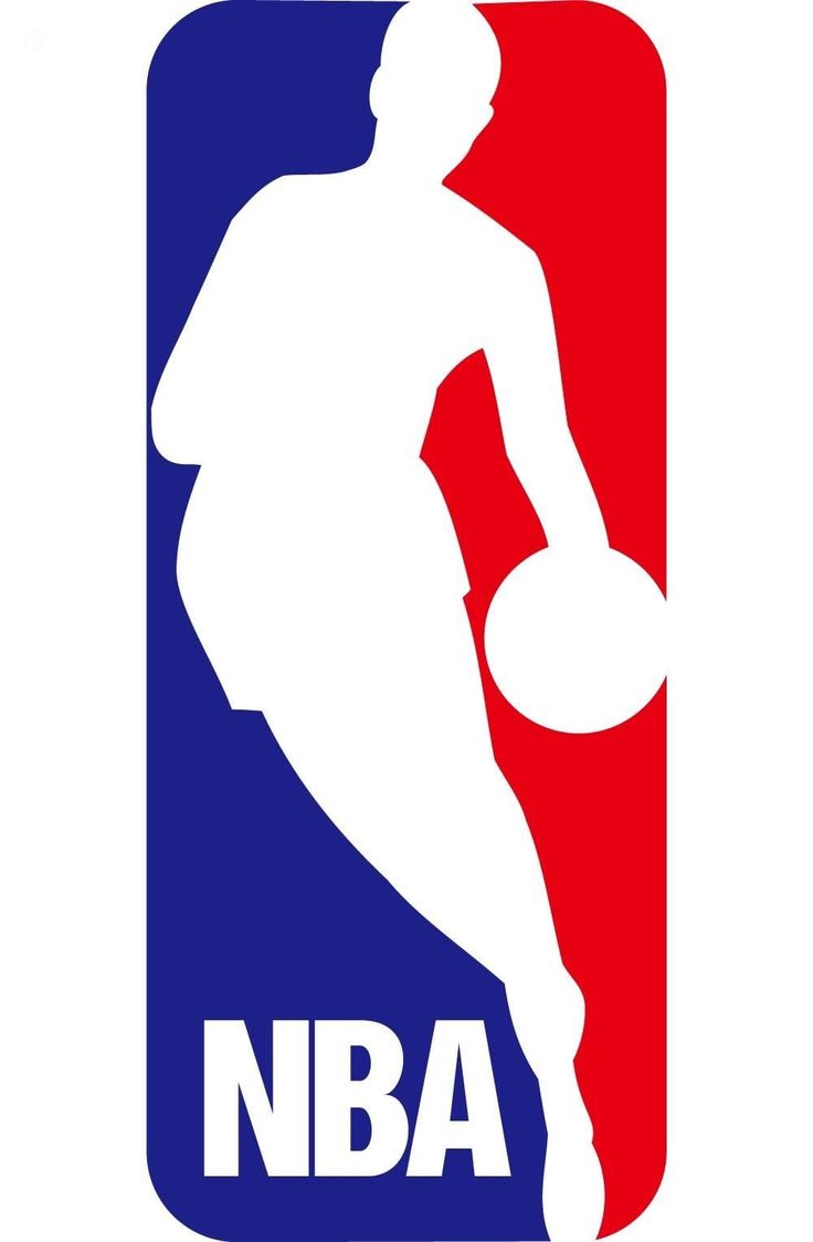 the logo for the basketball team is shown in red, white, and blue colors