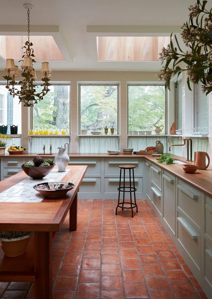 a kitchen filled with lots of counter top space