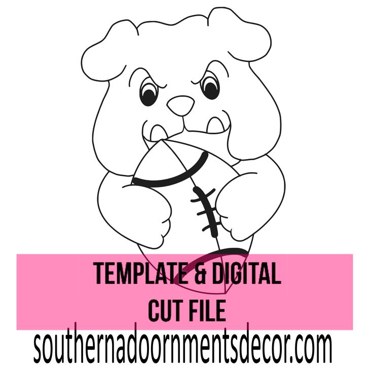 an image of a cartoon bear holding a fish in its mouth with the words template and digital cut file