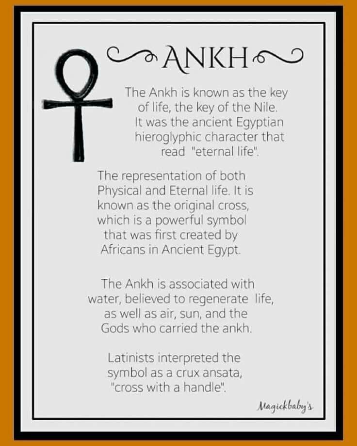 ankh is the key to life, the key of the nile it was the ancient egyptian hieroglyic character that read