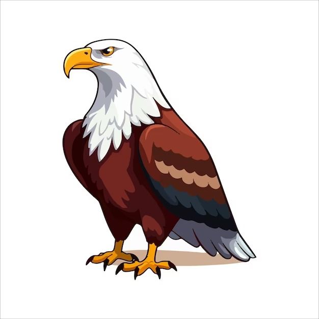 an eagle is standing on one leg