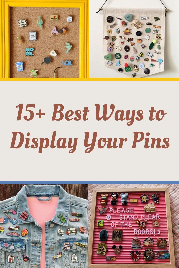 15+ Best Ways to Display Your Pins What To Do With Pins And Buttons, Selling Enamel Pins, Collector Pin Display Ideas, Award Pin Display Ideas, Pin Collection Storage, Display Badges Ideas, Diy Pin Holder Display, Hat Pin Display Ideas, Brooch Collection Display