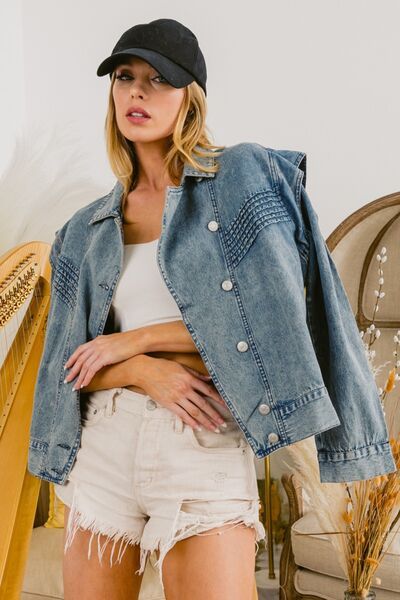 Long Sleeve Denim Jacket, Rugged Look, Timeless Wardrobe Staples, Versatile Wardrobe, Button Up Long Sleeve, Cooler Weather, Bohemian Dress, Of Outfits, Outerwear Coats