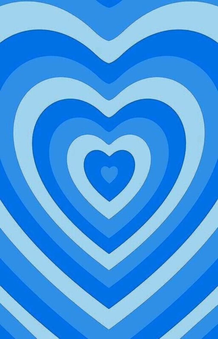 a blue heart shaped background with wavy lines