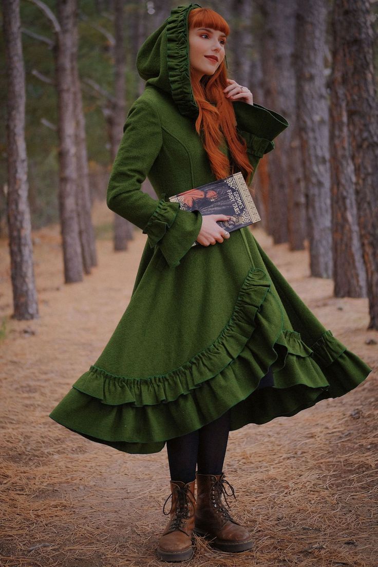 Immerse in warmth with this distinctively styled green, long hooded woolen coat. Its custom design is accentuated by a charming ruffled hem, making it the perfect winter outfit for those who love to dress in style. 

SKU 3967
Link in bio

#WinterFashion #GreenHoodedCoat #CustomizedStyle #RuffledHemCoat  #longcoat #womencoat #woolcoat #greencoat Vintage Winter Coat, Woolen Dress, Crochet Sweater Free, Hooded Wool Coat, Perfect Winter Outfit, Woolen Dresses, Tailored Clothes, Sewing Basket, Long Wool Coat