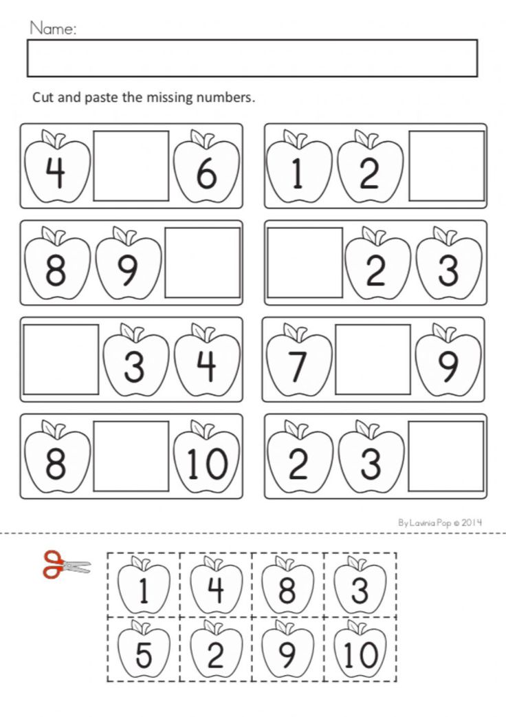 the worksheet for numbers 1 to 10 with an image of apples on it