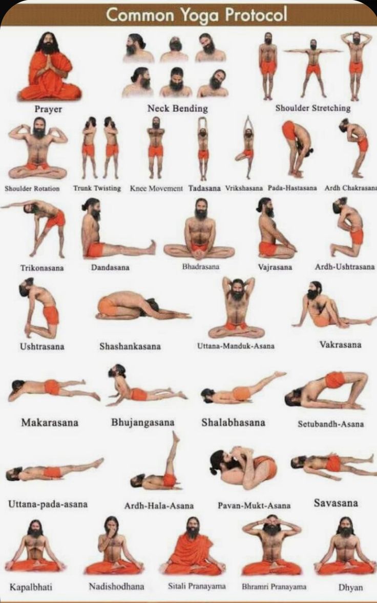 an image of a woman doing yoga poses for her body and chest area, with the words common yoga pronoj written below