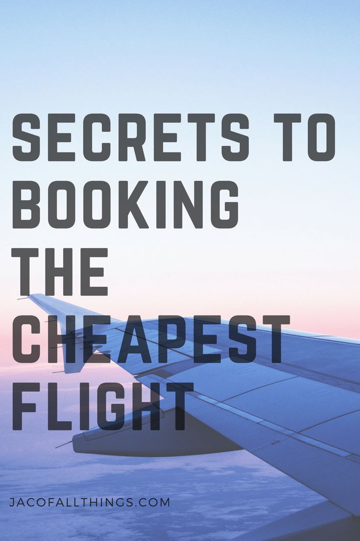 an airplane wing with the words secrets to looking at the cheapest flight