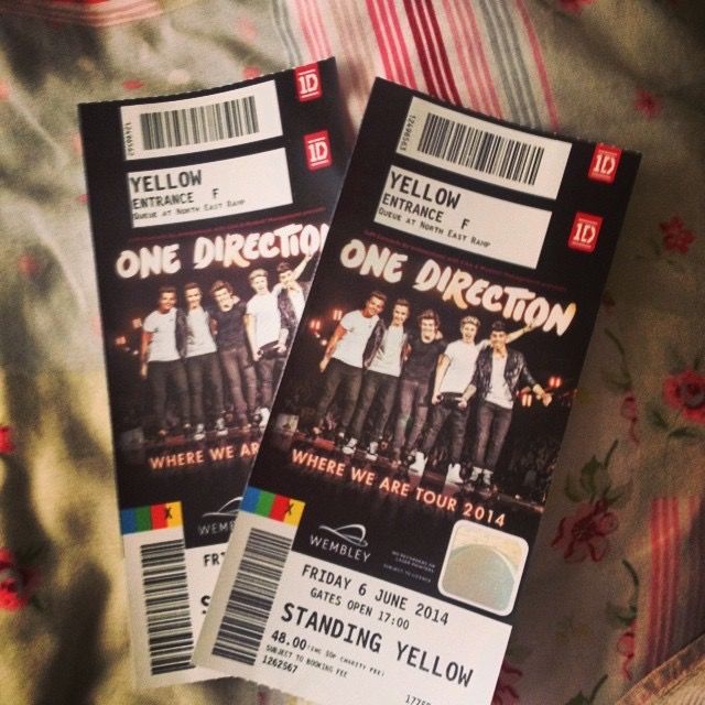 One direction tickets, 1D tickets, where we are tour, one direction where we are, this is us, Harry Styles, niall horan, louis tomlinson, liam payne, Zayn Malik One Direction Tickets, 1d Concert, Where We Are Tour, Harry Styles Aesthetic, Concert Tickets, Zayn Malik, Liam Payne, Niall Horan, North East