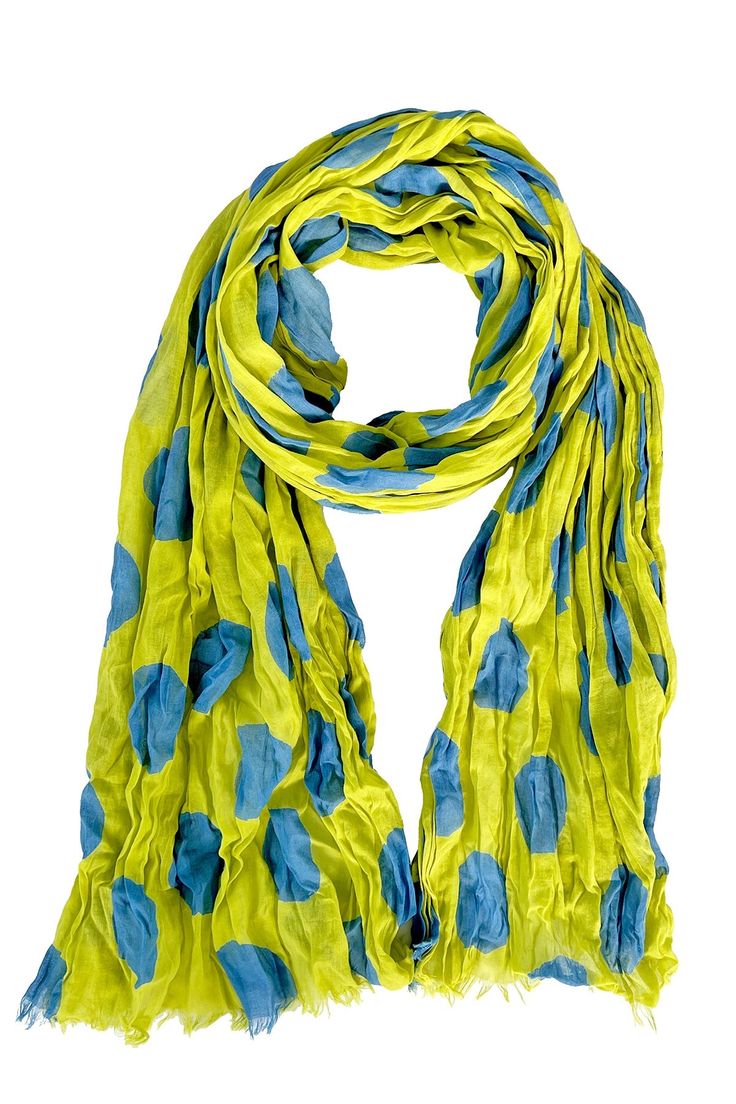 These 100% cotton scarves are the perfect accessory in any season. Experience the luxurious touch of soft, lightweight cotton scarves that add a splash of color to any outfit! From subtle patterns to bright, vibrant shades, these delicately crinkled cotton scarves will make you stand out — and do it in style. Transform your wardrobe with an order of these beautiful cotton scarves! They measure a generous 44 by 70 inches and can be easily styled in different ways. They come packaged twisted in a