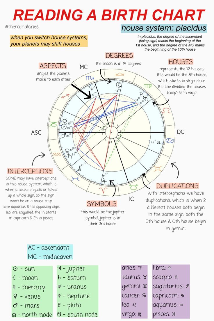 the birth chart for an astro sign