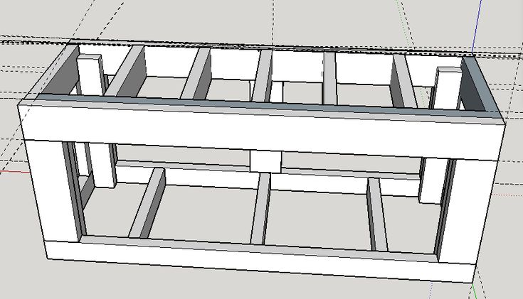 an image of a table that is in the process of being built into some kind of structure