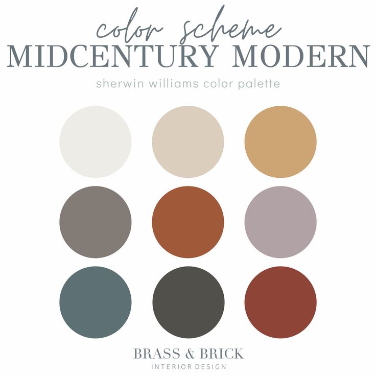 color scheme for the mid century modern