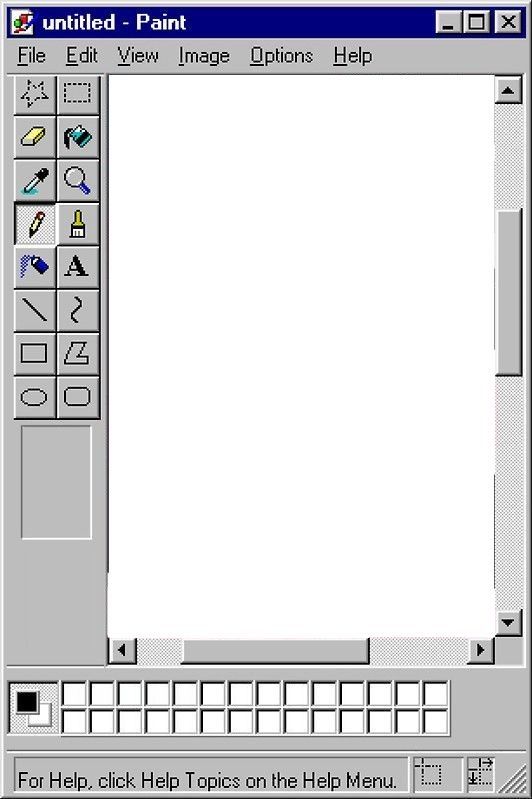 an old computer screen with the text, click here to view options for help on the web menu