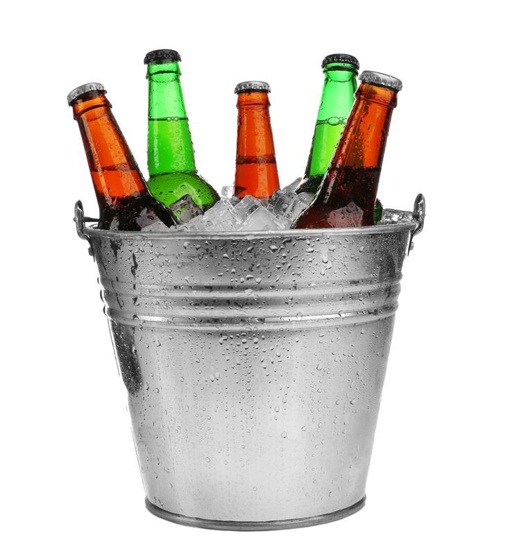 a bucket full of beer bottles with the words holiday joy is happening on ebay