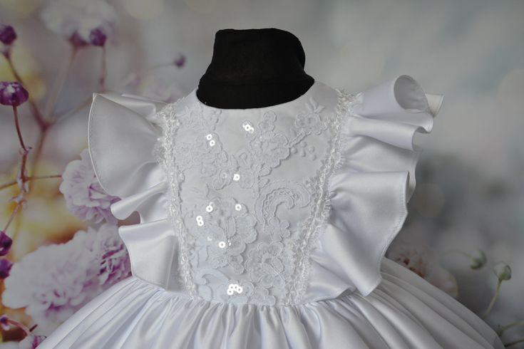 Toddler Baptism Dress With Train Christening Gown for Toddler - Etsy Lace Princess Dress With Ruffles For Wedding, Elegant Princess Dress With Ruffles For First Communion, Elegant Princess Dress With Pearl Embroidery For Baptism, White Lace Pageant Dress With Lace Bodice, First Communion Princess Lace Pageant Dress, Elegant Fitted Princess Dress For First Communion, Lace Princess Dress With Ruffles For First Communion, Elegant Fitted Princess Dress For Baptism, White Ruffled Ball Gown For Pageants