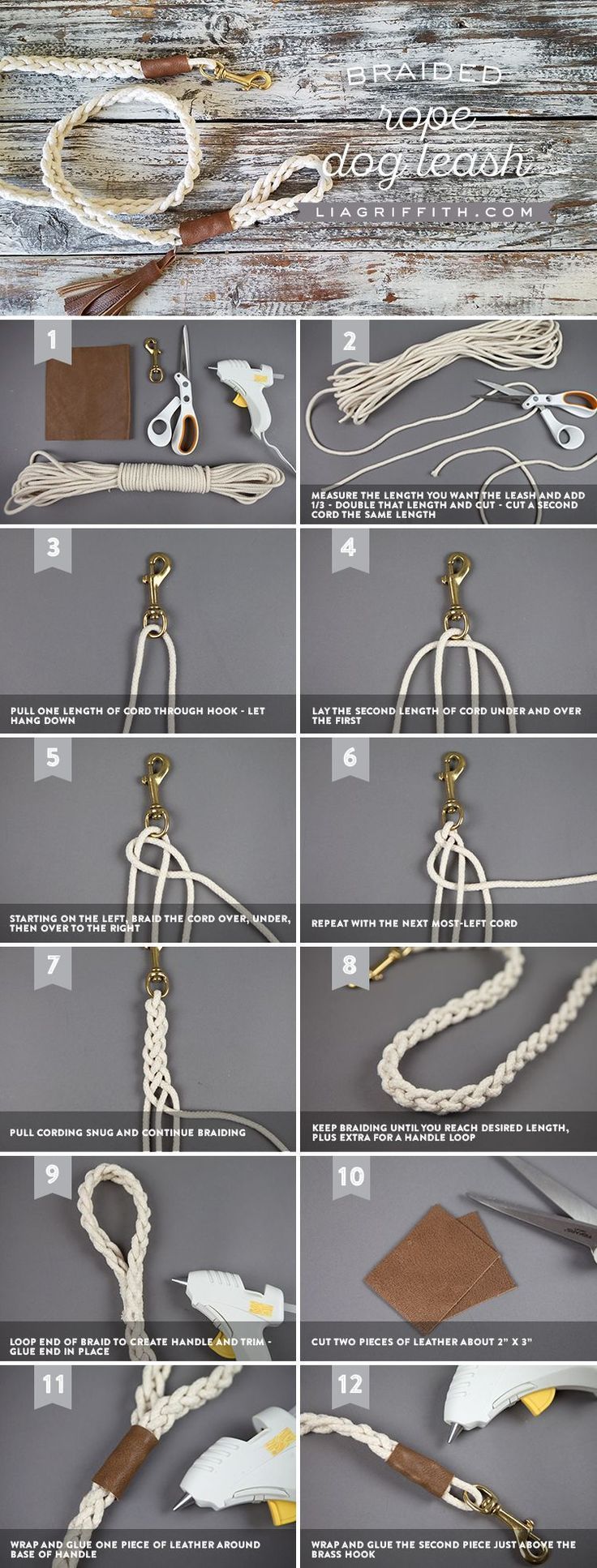 instructions to make a rope bracelet with beads and leathers on the ends, in several different ways