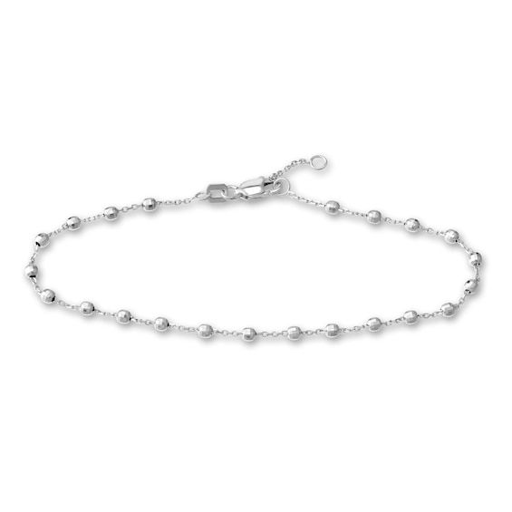 Distinctive diamond-cut beads brighten links around the length of this timeless women's station bracelet. Fashioned in 14K white gold, the 7.5-inch cable chain secures in place with a lobster clasp. Station Bracelet, Jared The Galleria Of Jewelry, Present Ideas, Diamond Cut, Cable Chain, Fashion Bracelets, Lobster Clasp, Diamond Jewelry, Things I Love