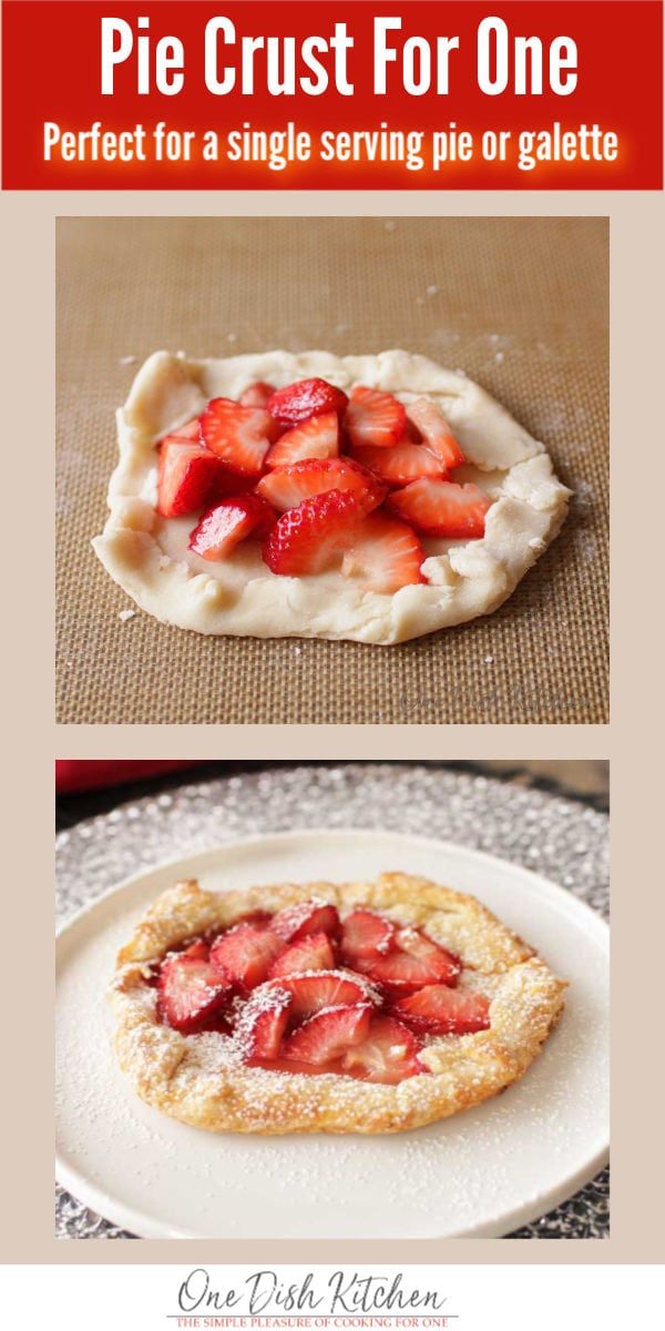 the pie crust for one is perfect for a single serving pie or palate,