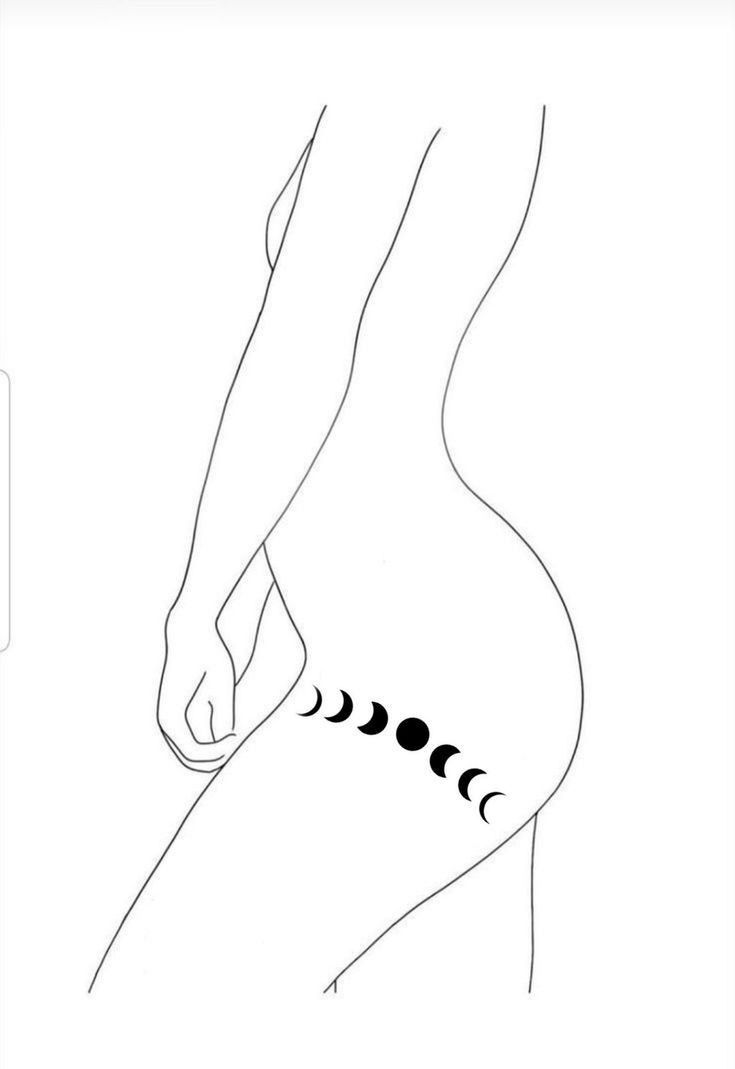 Moon Phase Hip Tattoo, Moon Phase Knee Tattoo, Moon Phases Leg Tattoo, Moon Phase Leg Tattoo, Moon Phases Tattoo Thigh, Witchy Tattoos Thigh, Hip Moon Tattoo, Moon Tattoo On Thigh, Line Tattoo Thigh