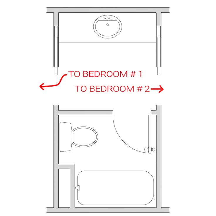 the floor plan for a small bathroom with a toilet, sink and bathtub in it