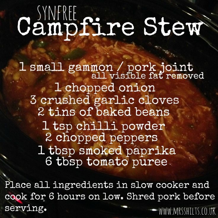 the instructions for how to make a campfire stew