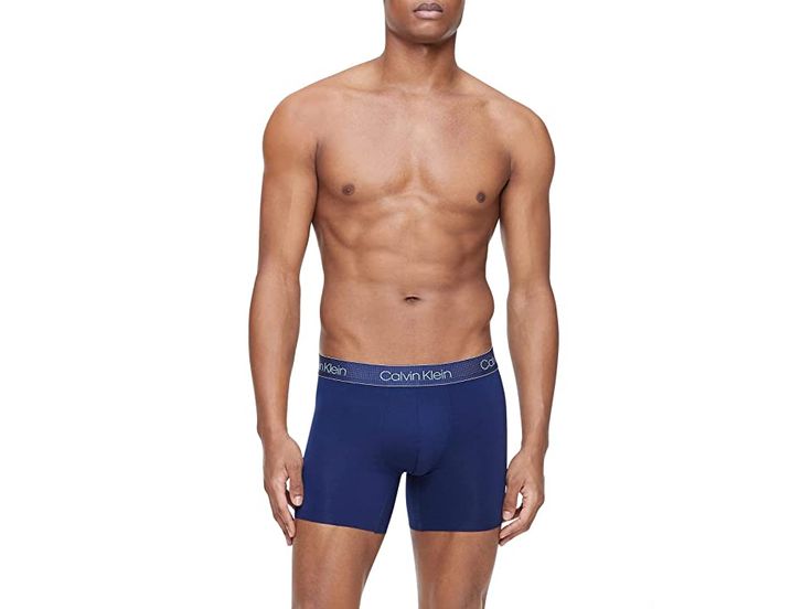 Calvin Klein Boxer Brief - Men's Underwear : New Navy : 88% Nylon, 12% Lycra Spandex Kenya Machine Wash A fresh look in bold camo printing, this Calvin Klein boxer brief features iconic logo styling redefined for a new generation. Crafted from silky soft microfiber stretch for enhanced movement and a second-skin feel. Finished with a CK ONE elasticated waistband, a supportive contoured pouch and seaming details. CK ONE elasticated waistband and woven logo tag for an iconic refresh Supportive con Calvin Klein Stretch Boxer Briefs With Logo Waistband, Calvin Klein Seamless Micro-elastic Bottoms, Fitted Calvin Klein Boxer Briefs, Calvin Klein Stretch Solid Color Boxer Briefs, Nylon Boxer Briefs Multi-pack, Micro-elastic Nylon Boxer Briefs Multi-pack, Compressive Nylon Boxer Briefs Multi-pack, Nylon Multi-pack Boxer Briefs, Calvin Klein Stretch Boxer Briefs