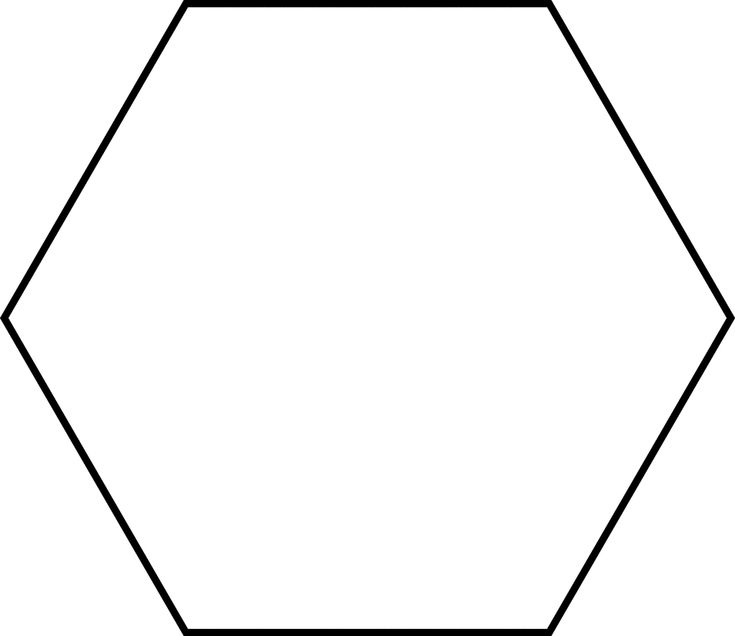 a black and white hexagonal shape with no sides on the top, it is not