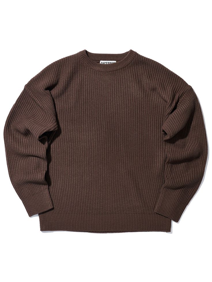 Editor's NotesPAPERBOY’s sweater features soft texutre and relaxed fit. Its light and thick material with warmth is good daily item for cold seasons- High density weave- Semi over fit- Relaxed silhouette- For unisexMeasurements(in.)S / M / L / XL- Total length: 25.98 in. / 26.77 in. / 27.95 in. / 29.13 in.- Shoulder: 24.41 in. / 25.20 in. / 25.98 in. / 26.77 in.- Chest: 25.20 in. / 25.98 in. / 26.77 in. / 27.56 in.- Sleeve: 20.47 in. / 20.87 in. / 21.26 in. / 21.65 in. *Model Info: MAN 5’9’ Ribbed Relaxed Fit Winter Sweater, Oversized Ribbed Crew Neck Outerwear, Solid Textured Knit Sweater With Relaxed Fit, Textured Knit Sweater With Relaxed Fit, Crew Neck Ribbed Sweater For Cold Weather, Cozy Brown Sweatshirt With Ribbed Cuffs, Ribbed Crew Neck Sweater For Cold Weather, Brown Relaxed Fit Sweater For Winter, Cold Weather Ribbed Crew Neck Sweater