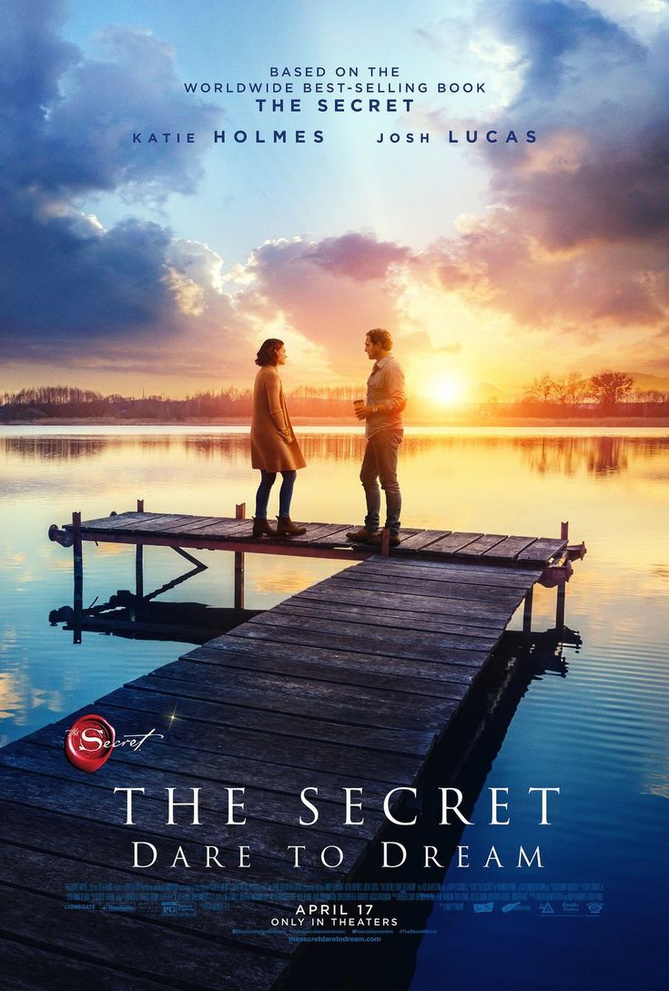 the secret dare to dream poster with two people standing on a dock looking at each other