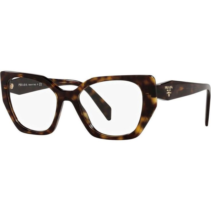 The Prada PR18WV glasses feature a women's geometric design that offers a very flattering look on the face. Luxury details such as the Prada Symbole adorn each side temple. The PR18WV glasses are your answer to on-trend and comfortable prescription glasses that are waiting to be customised with your optical script. Offering single-vision lenses for both reading and driving, you can customise your prescription eyewear with extra lens features to suit your lifestyle. Stylish Readers For Women, Thick Glasses Aesthetic, Modern Glasses Eyewear Women, Classy Glasses Frames For Women, Glasses Inspiration, Prada Glasses, Prada Eyeglasses, Eye Spy, Fashion Eye Glasses