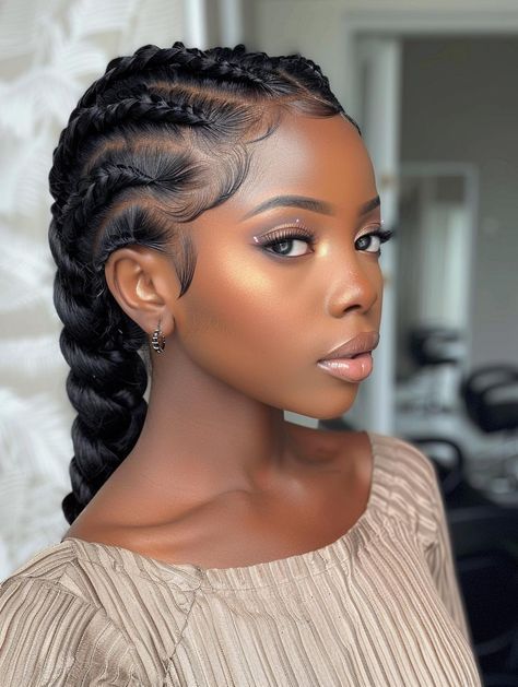 Braid Back Bun Black Women, Trendy Protective Styles For Black Women, 2024 Hair Braids For Black Women, Black Natural Twist Hairstyles, 2024 Black Hair Styles, 2024 Hair Trends For Black Women, Natural Summer Hairstyles Black Women, Crown Braids For Black Women, Updo Braids For Black Hair