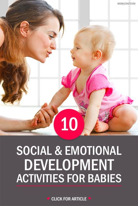 a mother and her baby playing with each other on the floor text reads, social & emotional development activities for babies