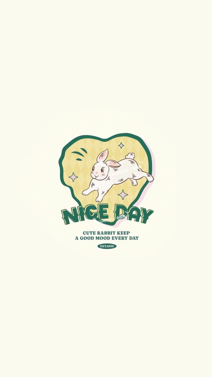 the logo for nice day with a dog running