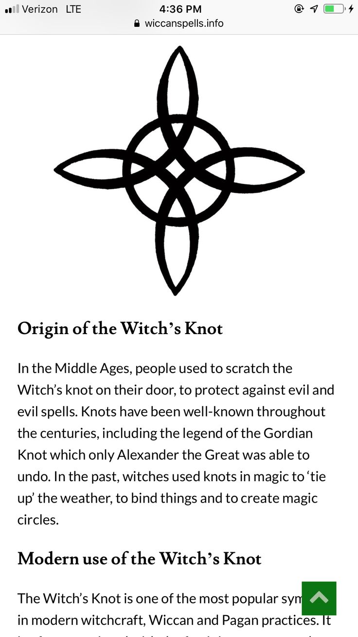 the witch's knot on an iphone