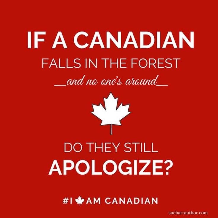 a canadian flag with the words if a canadian falls in the forest and no one's afraid