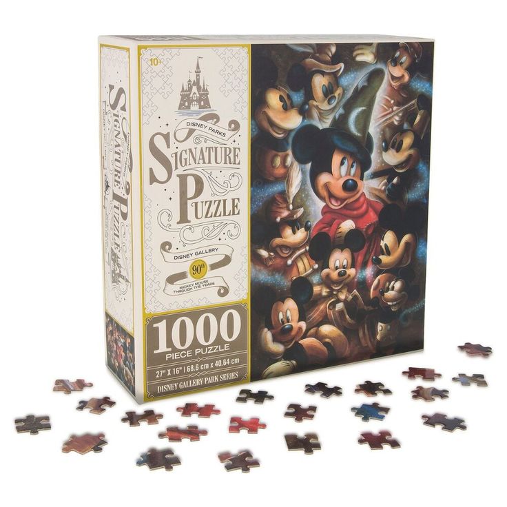 the puzzle box is filled with mickey mouse and friends