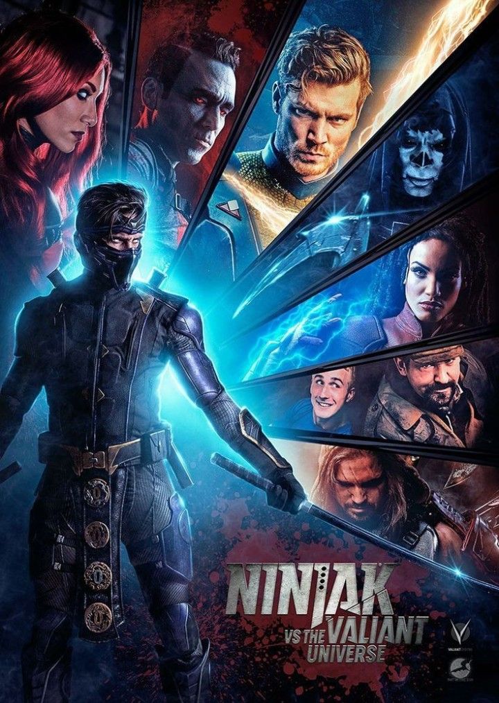 the poster for the upcoming movie ninjak and the univered hero, which features characters