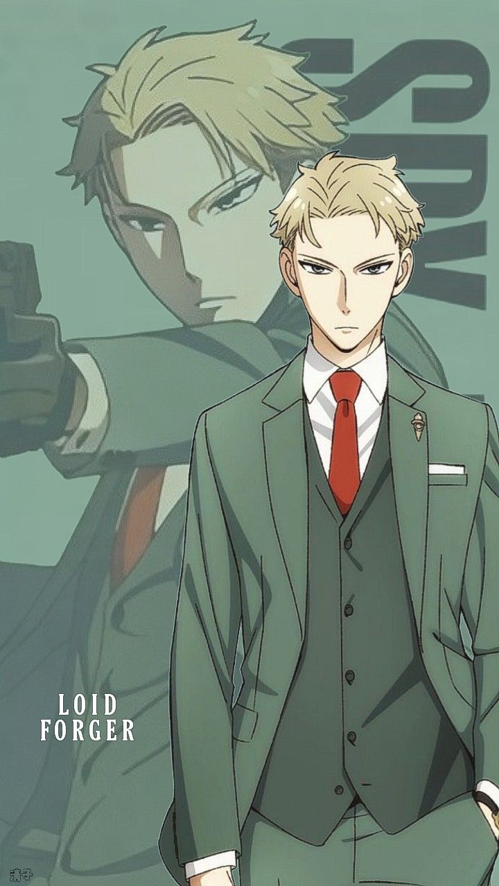 an anime character in a suit and tie