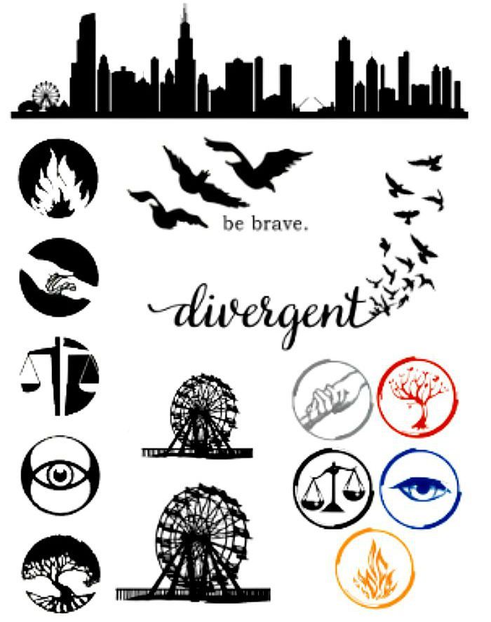 an image of different types of logos in the shape of cityscapes with words that say be brave, divers