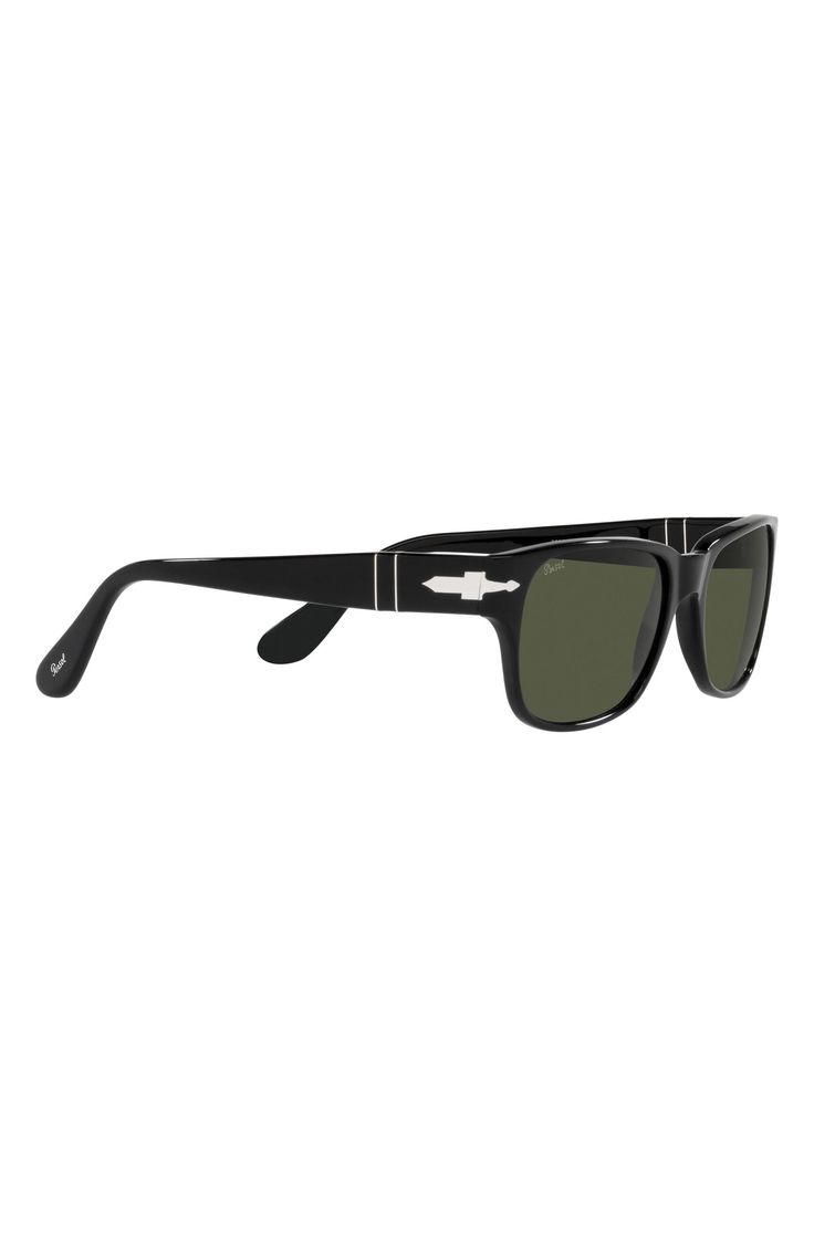 A smooth rectangular shape and smoky lenses give these Italian-made sunglasses a pure glam vibe. 55mm lens width, 19mm bridge width, 145mm temple length 100% UV protection Acetate Made in Italy Classic Rectangular Polarized Sunglasses, Classic Black Rectangular Shield Sunglasses, Classic Rectangular Shield Sunglasses With Tinted Lenses, Classic Rectangular Sunglasses With Tinted Lenses, Sleek Rectangular Sunglasses With Polarized Lenses, Sleek Rectangular Polarized Sunglasses, Sleek Wayfarer Sunglasses For Formal Occasions, Classic Rectangular Shield Sunglasses With Anti-reflective, Classic Matte Black Shield Sunglasses With Tinted Lenses