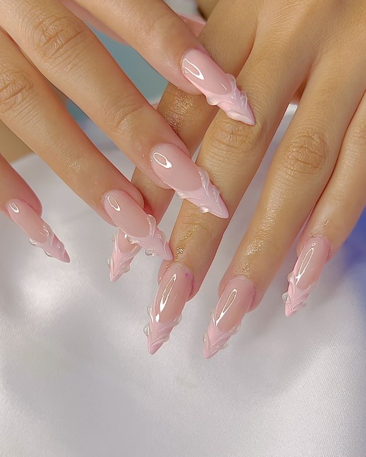 Maquillage On Fleek, Baby Pink Nails, Wow Nails, Glamour Nails, Classy Acrylic Nails, Acrylic Nails Coffin Pink, Almond Acrylic Nails, Unique Acrylic Nails, Nail Swag