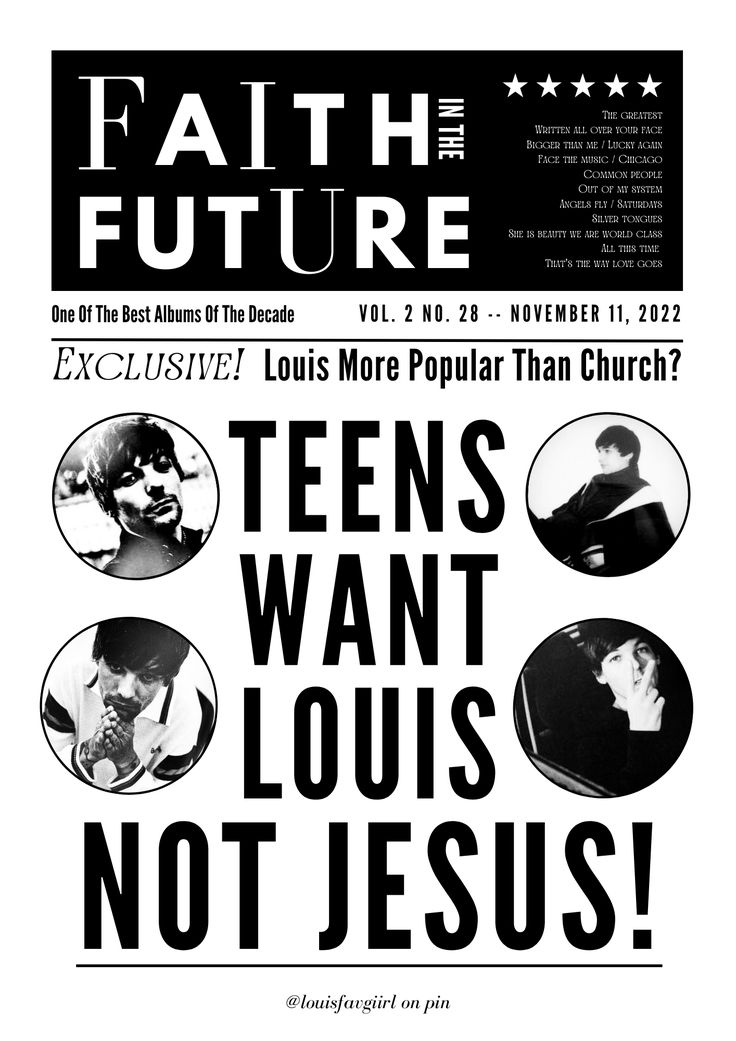 the front page of faith and future magazine